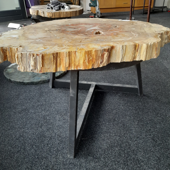 Versteend Hout Tafel | 90 × 74 cm | Madagaskar