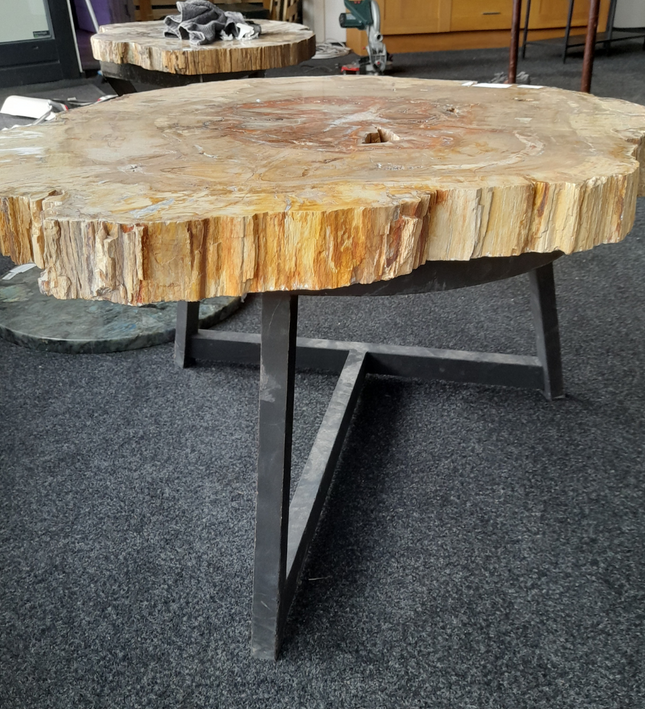 Versteend Hout Tafel | 90 × 74 cm | Madagaskar