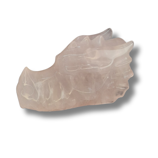 Rozekwarts Draak Carving | 8.5 cm