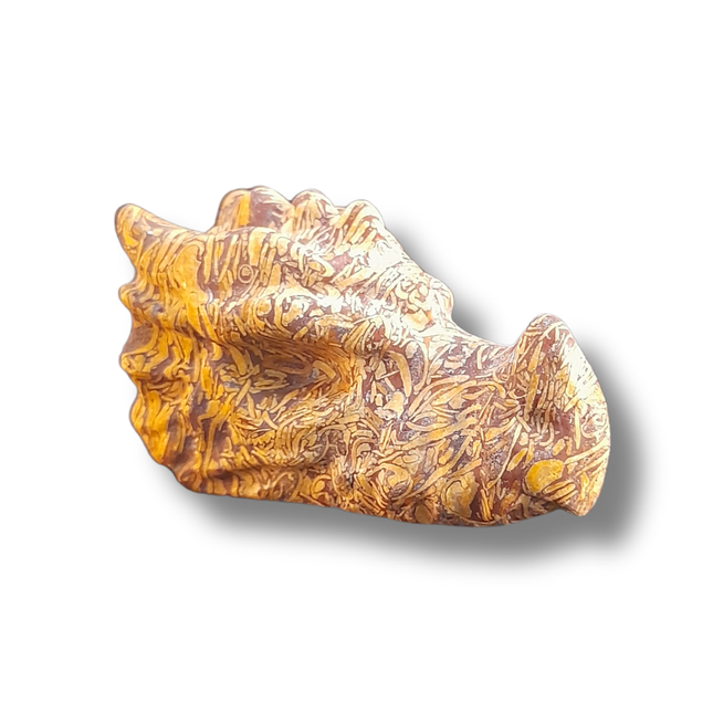 Slangen jaspis draak carving | klein