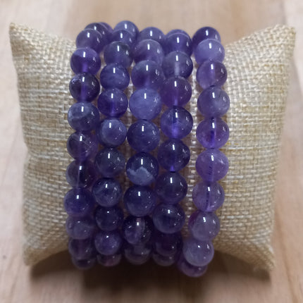 Amethist kralen armband 8 mm.
