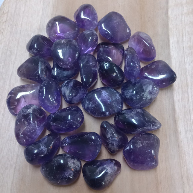 Amethist trommelstenen AA per 250 gram