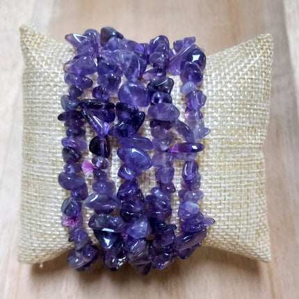 Amethist splitarmbanden per 5 stuks