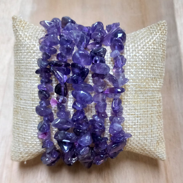 Amethist splitarmbanden per 5 stuks