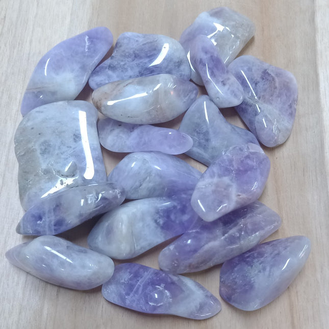 Amethistkwarts trommelstenen per 250 gram