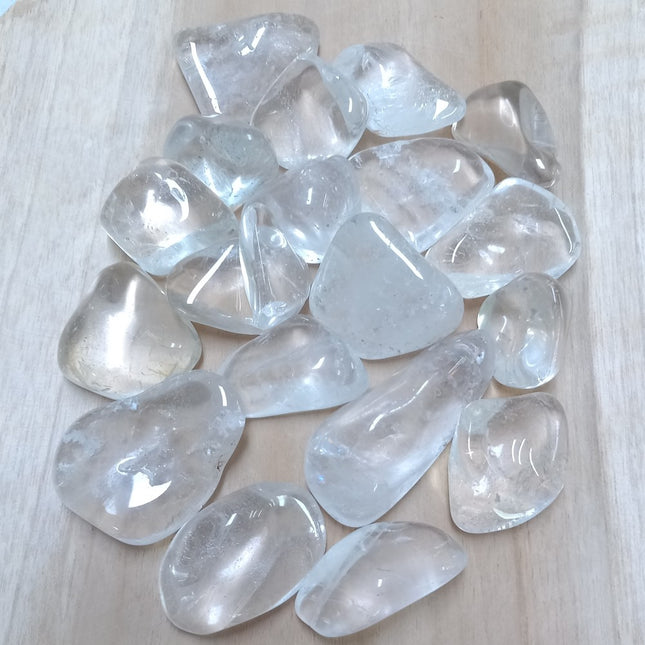 Bergkristal trommelstenen per 250 gram