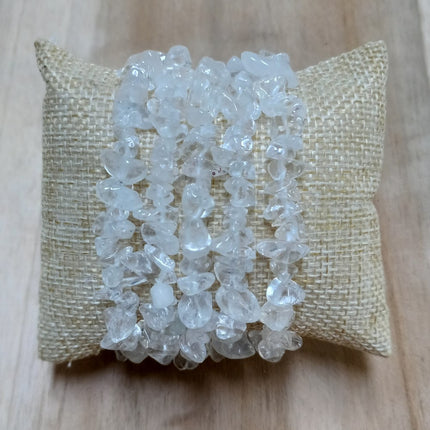 Bergkristal splitarmbanden per 5 stuks