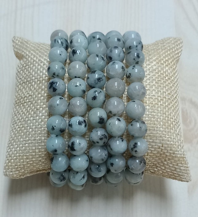 Kiwi jaspis kralen armband 8 mm.