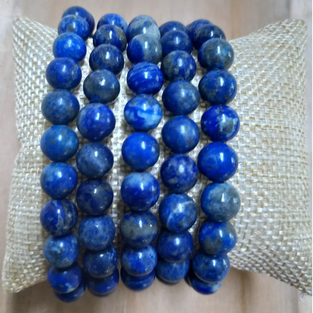 Lapis lazuli kralen armband 8 mm.