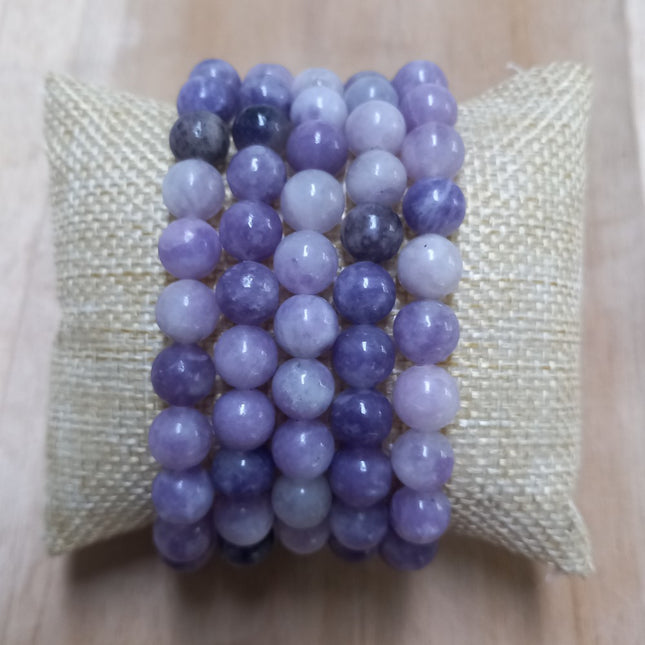 Lepidoliet kralen armband 8 mm.