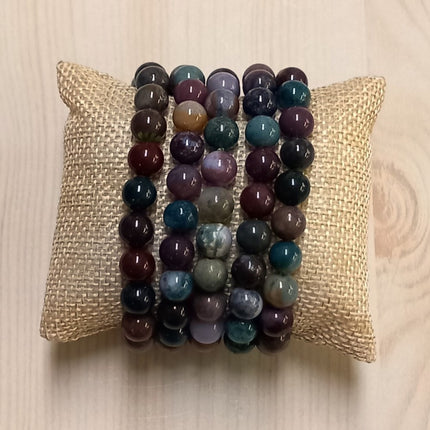 Oceaan jaspis kralen armband 8 mm.