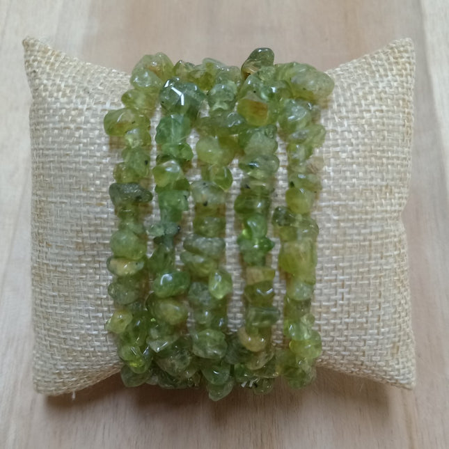 Peridoot/olivijn splitarmband per stuk