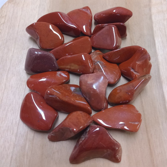 Rode jaspis trommelstenen per 250 gram