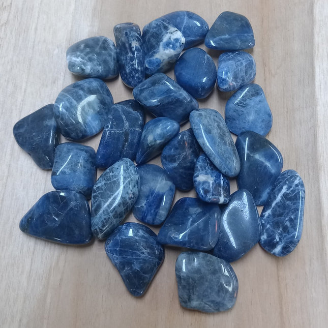 Sodaliet trommelstenen per 250 gram