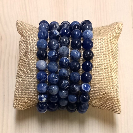 Sodaliet 8 mm. kralen armband