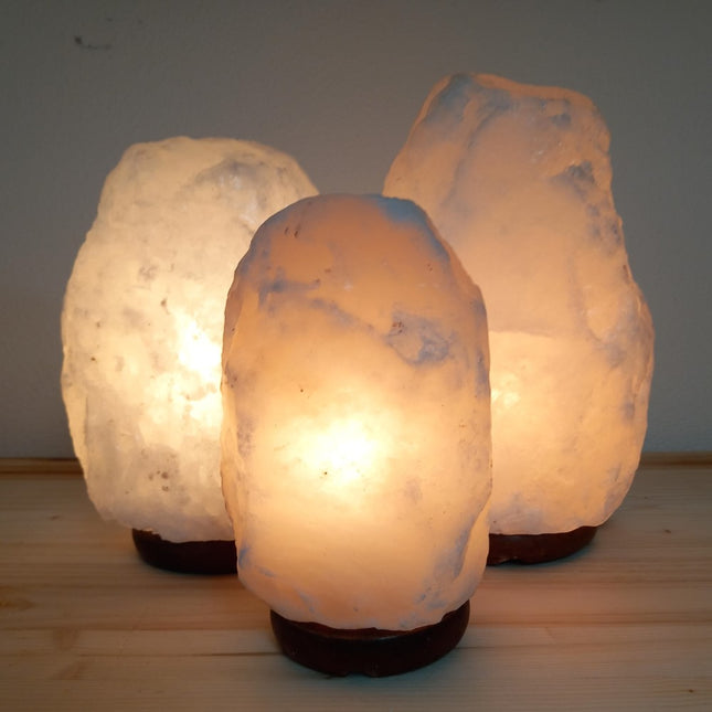 Zoutsteen lamp wit 6 - 10 kilo