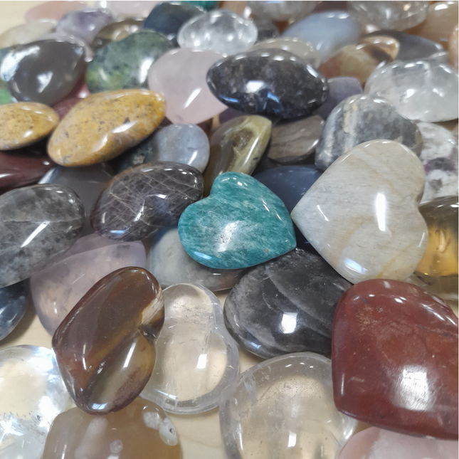 Mix kleine edelstenen hartjes – ca. 250 gram