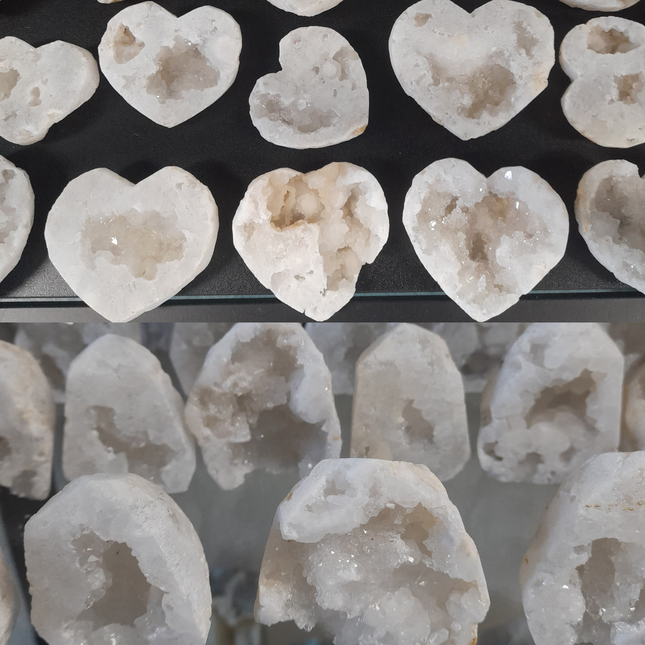 Kwarts Geodes A - Torens & Harten Mix – China – ca. 1 kg
