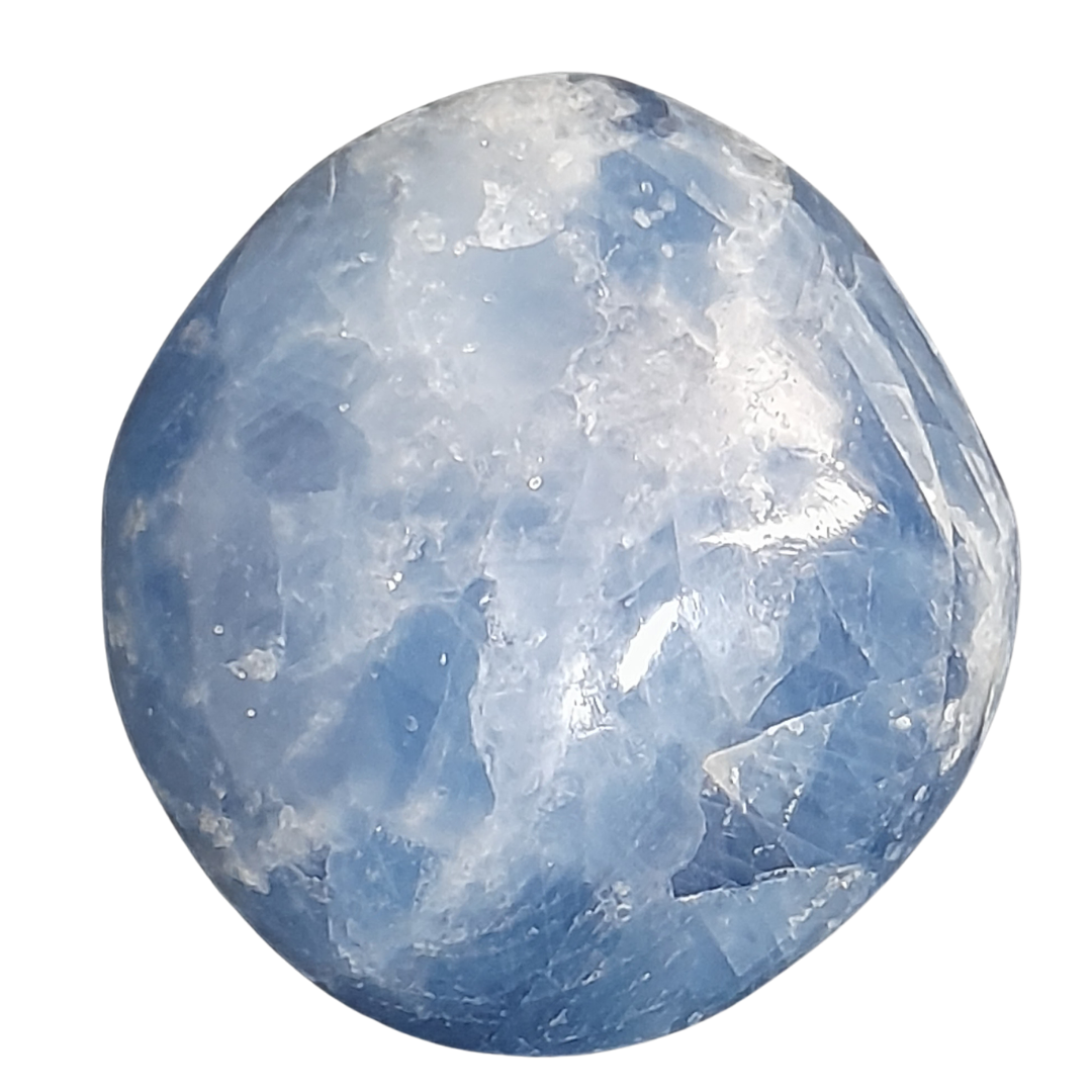 Blauwe calciet handstenen per 500 gram - Afbeelding 2