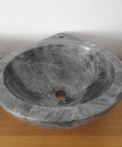 Labradoriet Peacock Blue Waskom Rond | Madagaskar