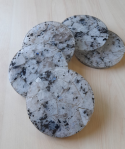 Maansteen Regenboog Onderzetter – India – per stuk (in hars gegoten)