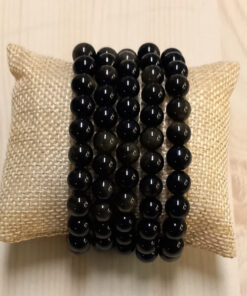 Goud obsidiaan armband 8 mm
