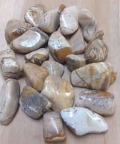 Landschaps jaspis trommelstenen per 250 gram