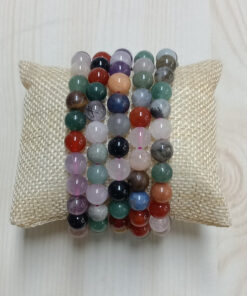 Mix edelstenen armband 8 mm