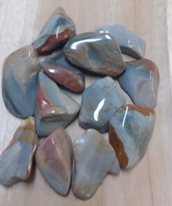 Polychroom jaspis trommelstenen per 250 gram