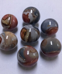 Polychroom jaspis geslepen bollen per kilo