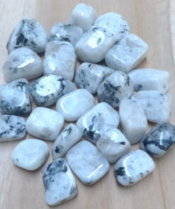 Regenboog maansteen trommelstenen per 250 gram