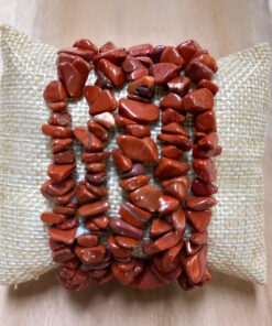 Rode jaspis splitarmbanden per 5 stuks