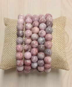 Roze zebra jaspis armband 8 mm