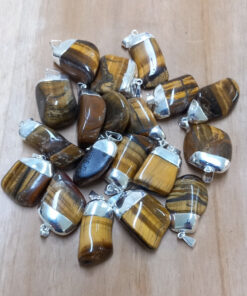 Tijgeroog goud Brazilië hanger