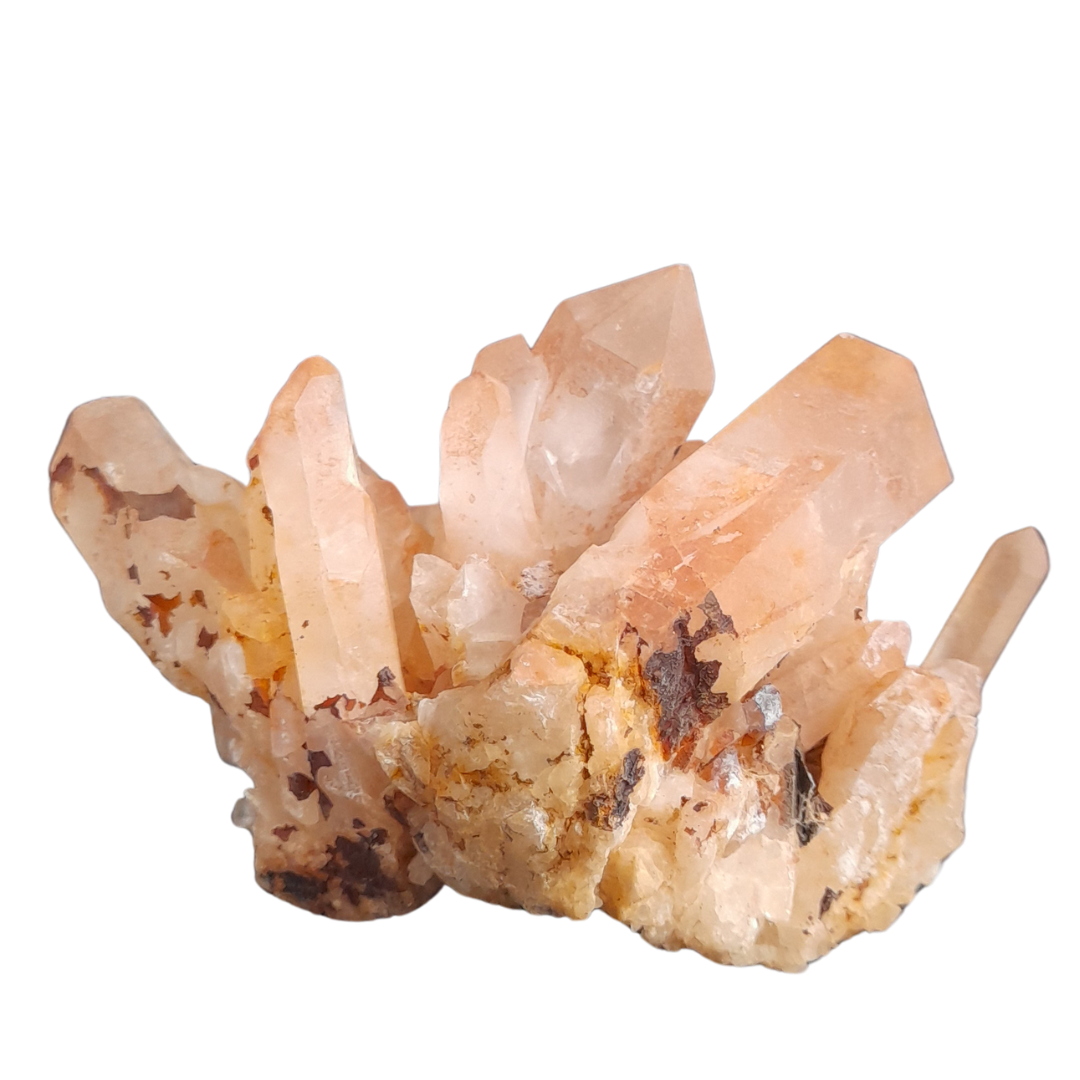 tangerine kwarts cluster uit madagaskar